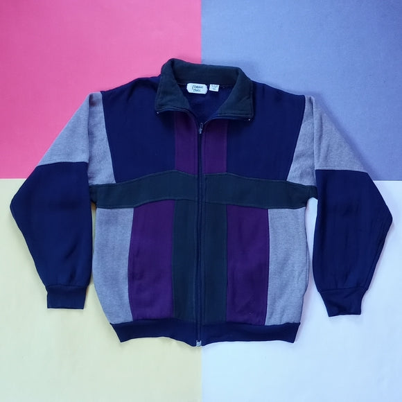 Vintage Uncle Phile Style Color Block Zip Up champions Choice Sweater UNISEX