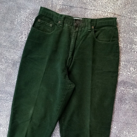 VINTAGE 1990s MOM JEANS JACOB GREEN DENIM JEANS SIZE: 32