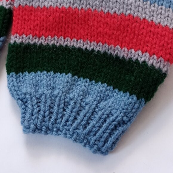Vintage Kids Handmade Knitted Fisherman Crewneck Sweater