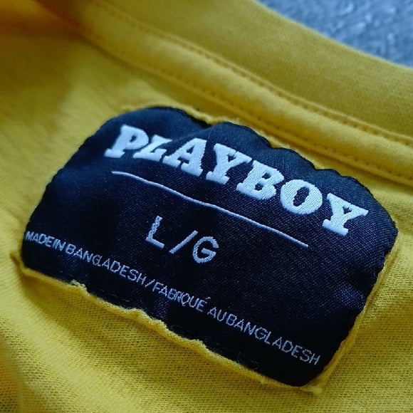 Playboy Yellow Tee with Colorful Graphic