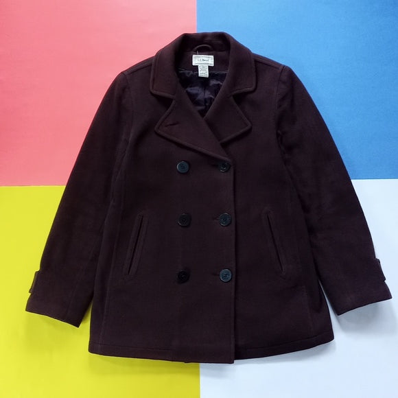 Women's LL BEAN Classic Lambswool Thinsulate Peacoat