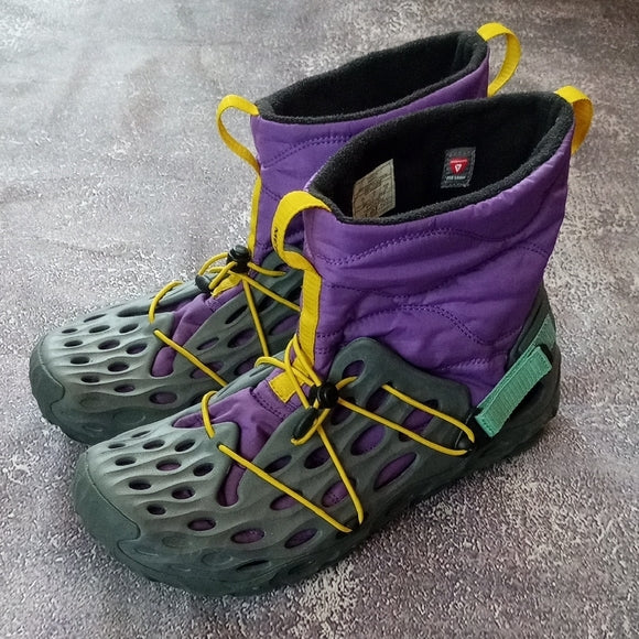 MERRELL CHARCOAL Hydro Moc AT Puff Mid CROC STYLE BOOTS Purple