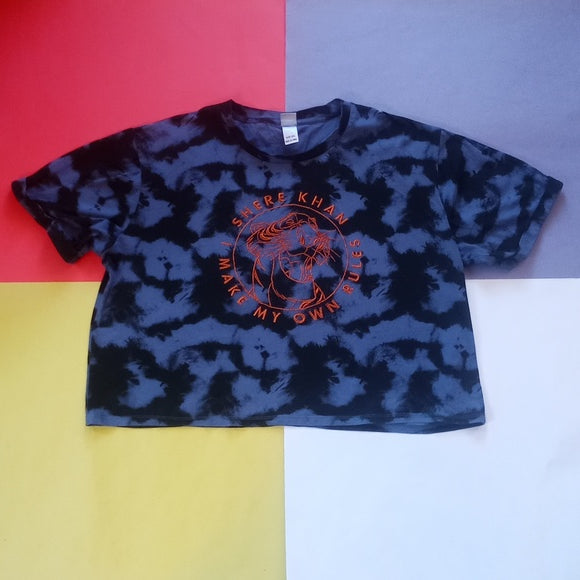 Disney Shere Khan I Make My Own Rules Tie Dye Embroidered T-Shirt Jungle Book