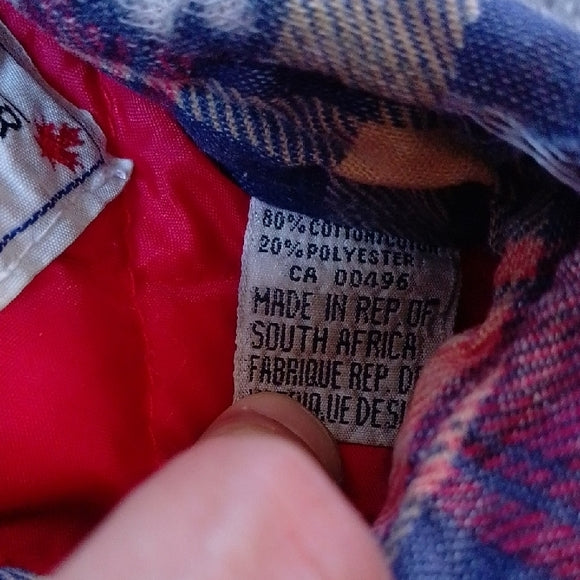 Red and Blue Plaid Flannel Shirt