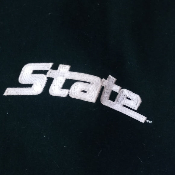 Michigan State Spartans Steve & Barry's Wool Varsity Jacket Faux Leather