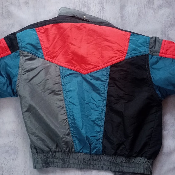 Vintage 90s Descente Funky Colour Block Winter Jacket Two-Tone