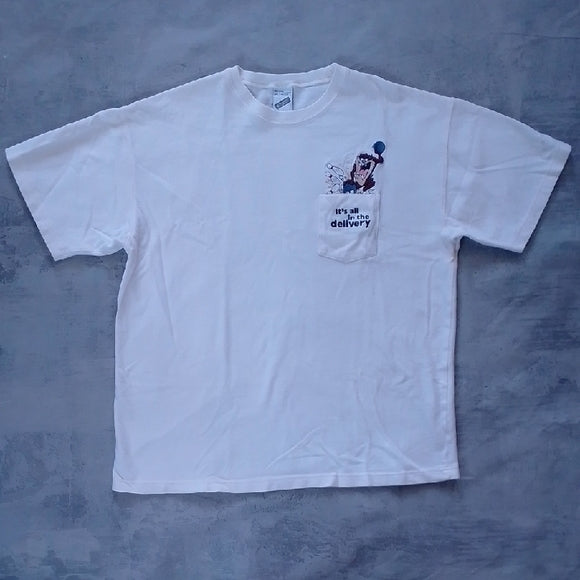 VINTAGE 1998 Bowling Taz It's All In The Delivery Embroidered Warner Bros T-Shir
