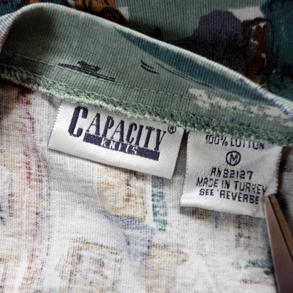 Vintage Capacity Knits Cityscape Big Shirt