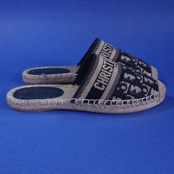 Christian Dior Espadrilles Flat Mule Sandals