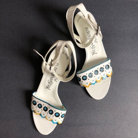 Vintage Yves Saint Laurent Boho Leather Flats