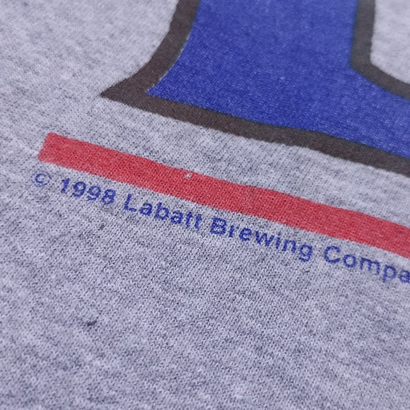 Vintage 1998 Labatt Blue Beer Promo Muscle T-Shirt UNISEX
