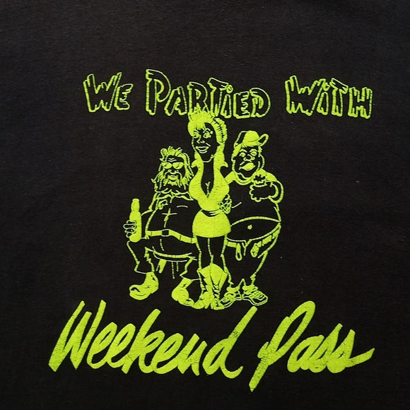 Vintage 90s WE PARTIED WITH WEEKEND PASS Single Stitch T-Shirt Unisex