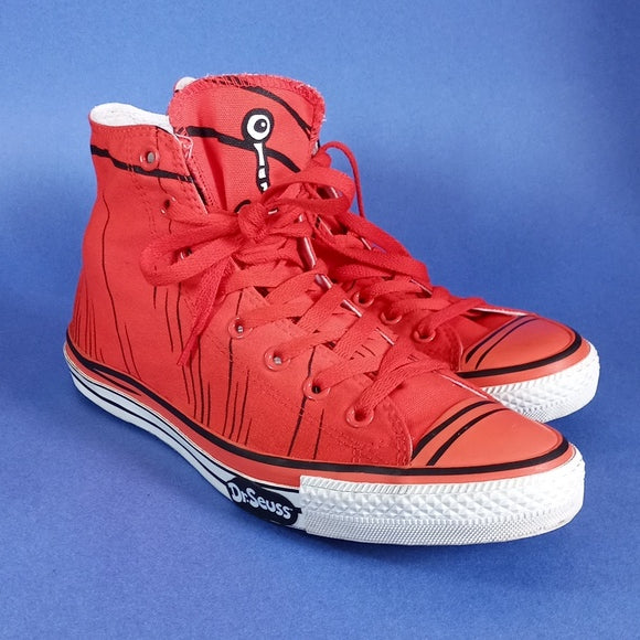 Rare Converse Cat In The Hat Hi Top Dr Seuss Book Thing Shoes UNISEX