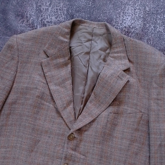 Vintage Ermenegildo Zegna Classic Tan Men's Blazer WOOL BLEND