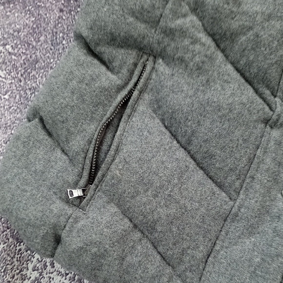 GAP WINTER WARMTH WOOL /GOOSEDOWN Gray Hooded Vest OUTDOOR EDITION
