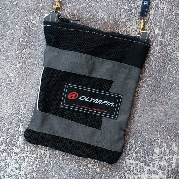 One-of-a-Kind Reworked OLYMPIA Motorcycle Jacket Crossbody Bag – Unisex