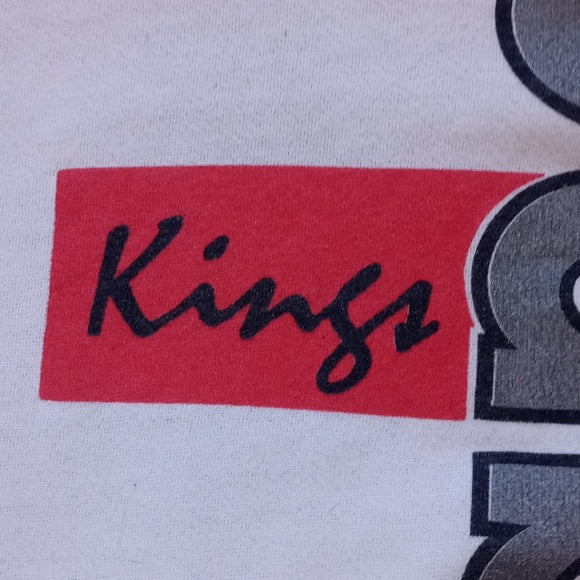 Vintage 90s KINGS ISLAND Graphic Colour Block Crewneck Sweater