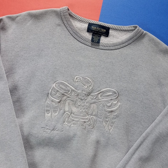 Vintage Indigenous Embroidered Non-Fiction Sweater Unisex
