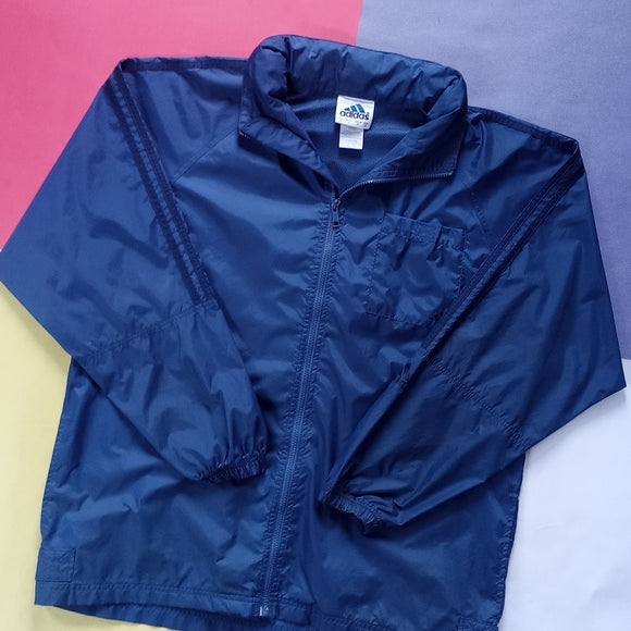 Vintage 90s Adidas Blue Essential Windbreaker Jacket Unisex