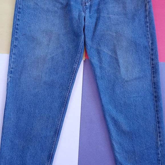 Vintage Levi's 550 Denim Blue Jeans High Waist Made In Canada