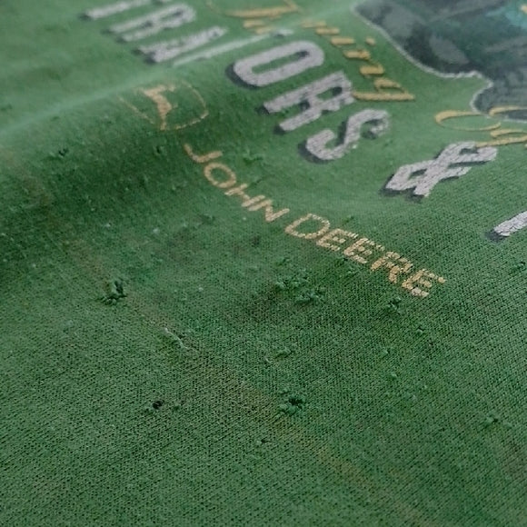 Distressed John Deere Green Tractor Hoodie