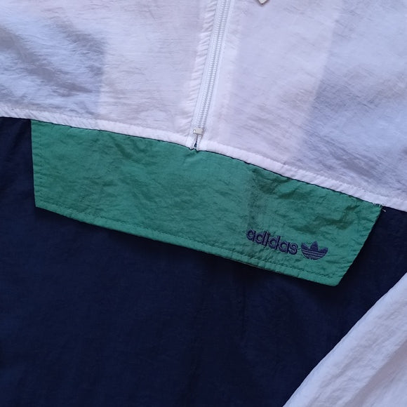 Vintage 1980s ADIDAS Pullover Windbreaker Jacket