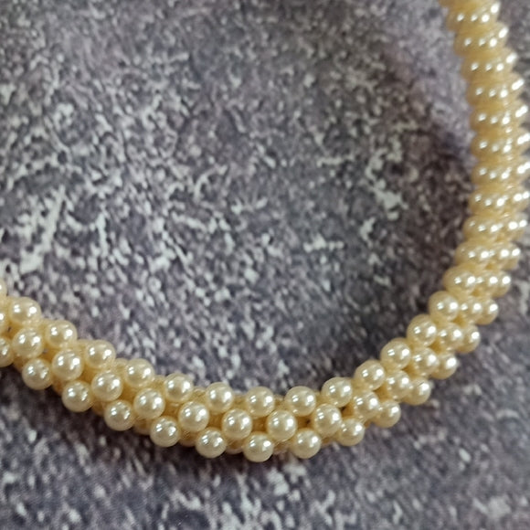 Vintage Handmade Elegant Pearl Beaded Handbag