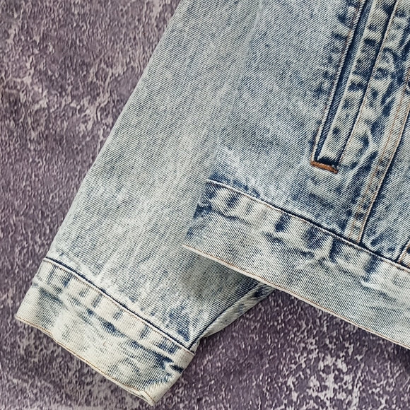 Vintage 1980s Acid Wash Denim Jacket UNISEX EXPRESSIONS UNISEX