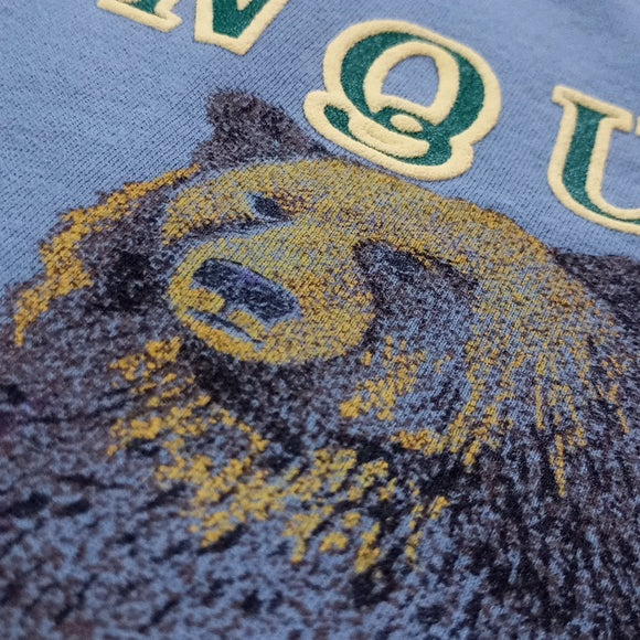 Vintage 90s Algonquin The Last Frontier Bear Graphic Crewneck Sweater SEARS