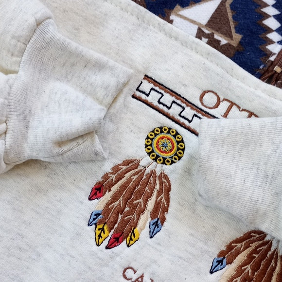 Vintage 90s Ottawa Canada Dream Catcher Western Style Half Zip Sweater Unisex