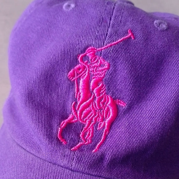 Purple Polo Ralph Lauren Fragrances Cap with Pink Logo #4
