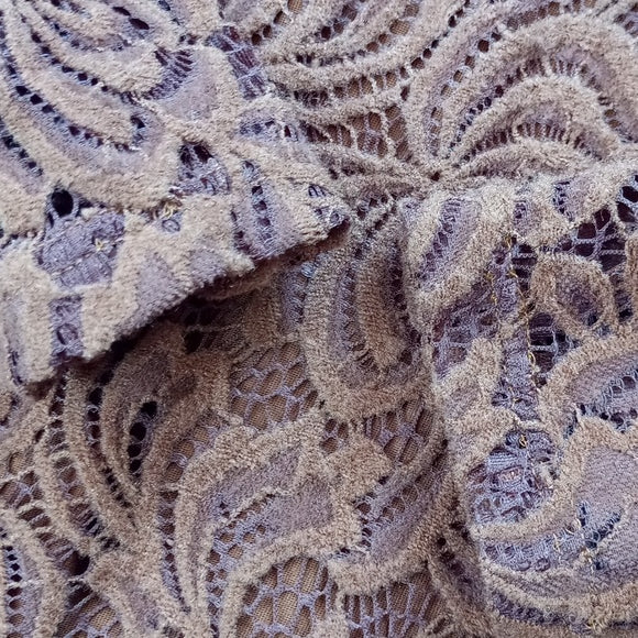 FREE PEOPLE Bronze Crochet Knit Dress