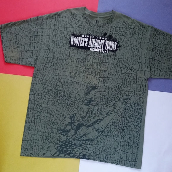 Print All Over Gator Print Wooten's Airboat Tours Ochopee, Florida Shirt