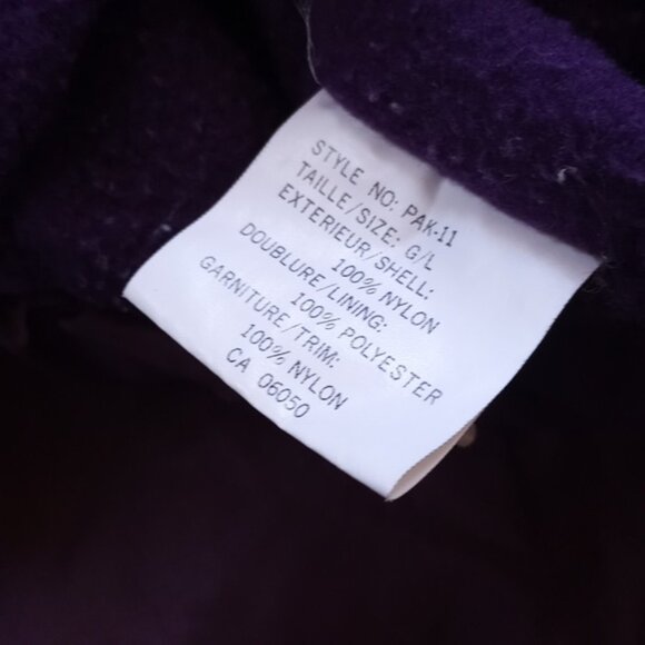 Vintage 90s Purple Sherpa Lined Collar Winter Jacket BULLET