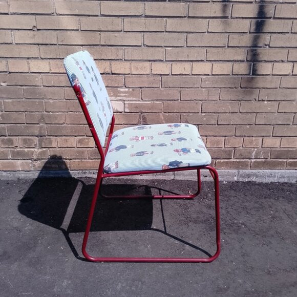 Vintage 90s Ralph Lauren Polo Bear Upholstered Stack Chair – One of a Kind