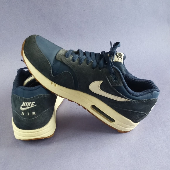 RARE Nike Air Max 1 Midnight Navy Sail Shoes 537383-411