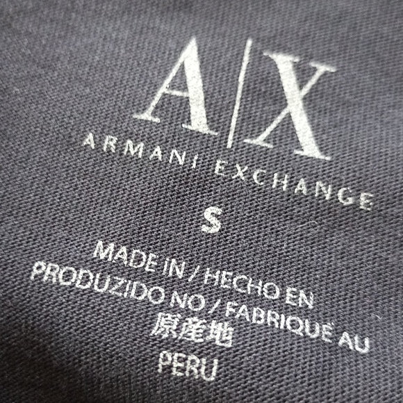 Armani Exchange Polo Shirt Plant Big Leaves Pattern