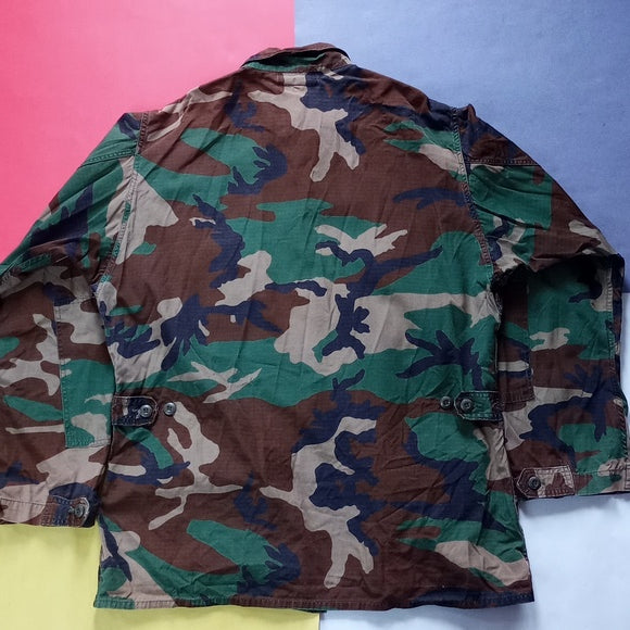 Vintage US Navy Camouflage Military Jacket AUGER DLA100-87-C-0613