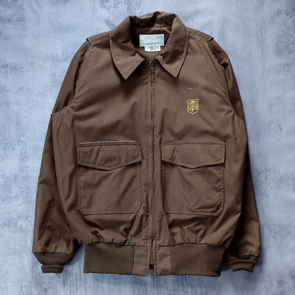 VINTAGE UPS Cargo Pocket Brown Worker Jacket G.A. Rivers Style 1839