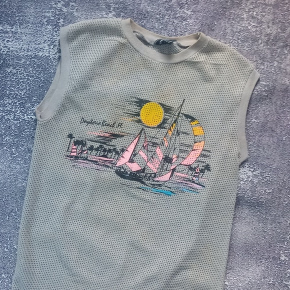 Vintage 90s Daytona Beach FL Mesh Shirt