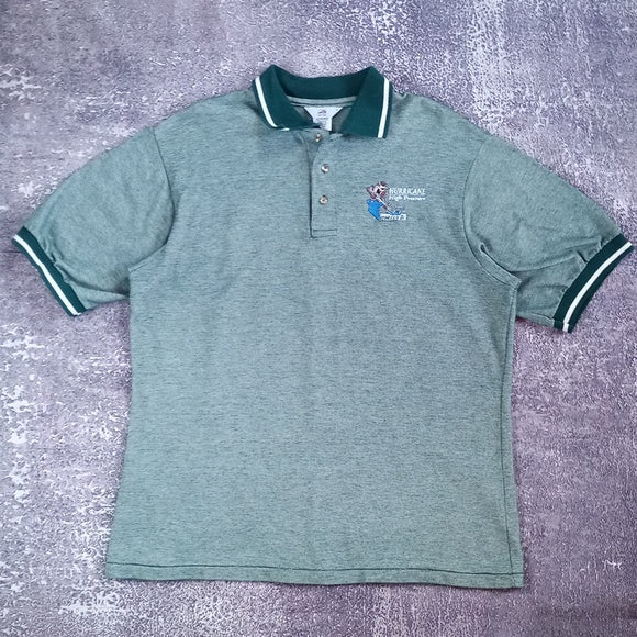 Vintage 90s TAZ LOGO Hurrican High-Pressure Polo T-Shirt
