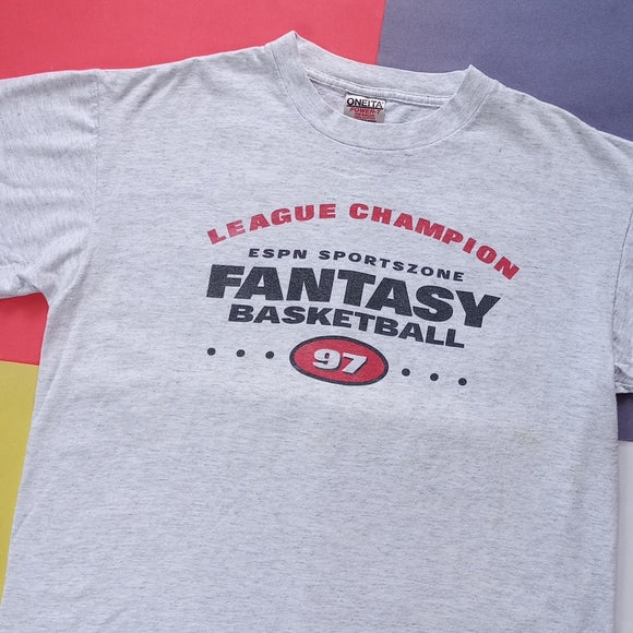 Vintage 1997 ESPN Fantasy Basketball ONEITA T-Shirt Unisex