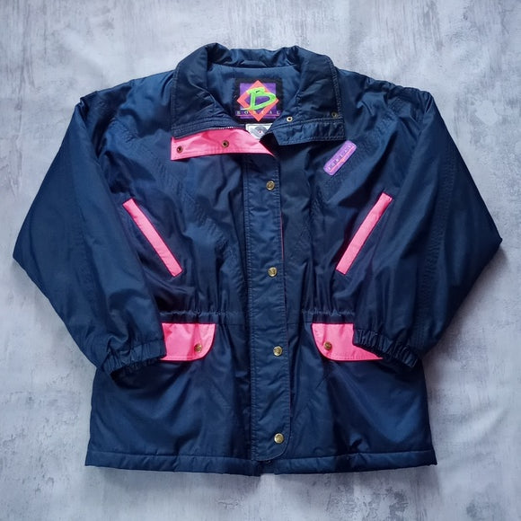 Vintage 90s Blue/Pink Essential Ski Jacket Entrant Fabric