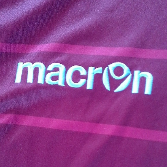 Macron Maroon and Light Blue Polo Shirt