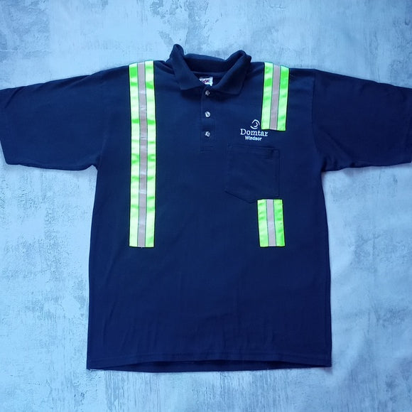 VINTAGE 90s Workers Reflective Shirt Domtar Windsor
