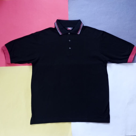 Vintage 1990 Patterned Collar Canada Sportswear Polo Shirt UNISEX