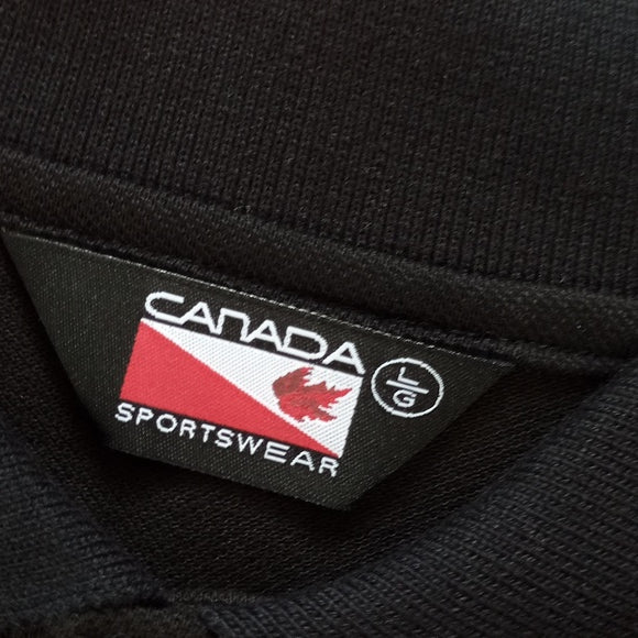 Vintage 1990 Patterned Collar Canada Sportswear Polo Shirt UNISEX