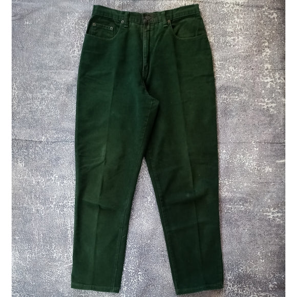 VINTAGE 1990s MOM JEANS JACOB GREEN DENIM JEANS SIZE: 32