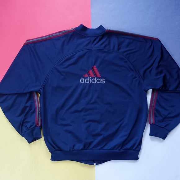 Vintage ADIDAS 1990s Zip Up Track Style Jacket Unisex
