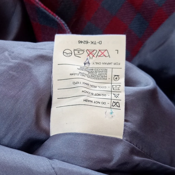 VINTAGE Giorgio Armani le Collezioni Blazer Wool Jacket red/grey